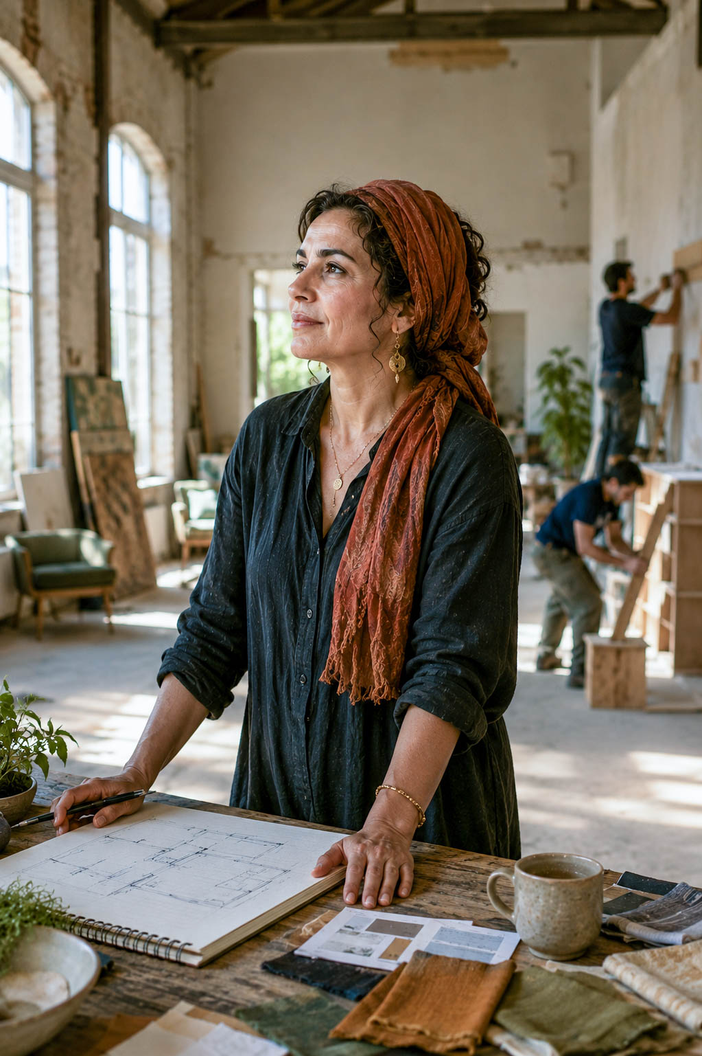 A strong, independent woman with initiating presence — the Manifestor energy in Human Design